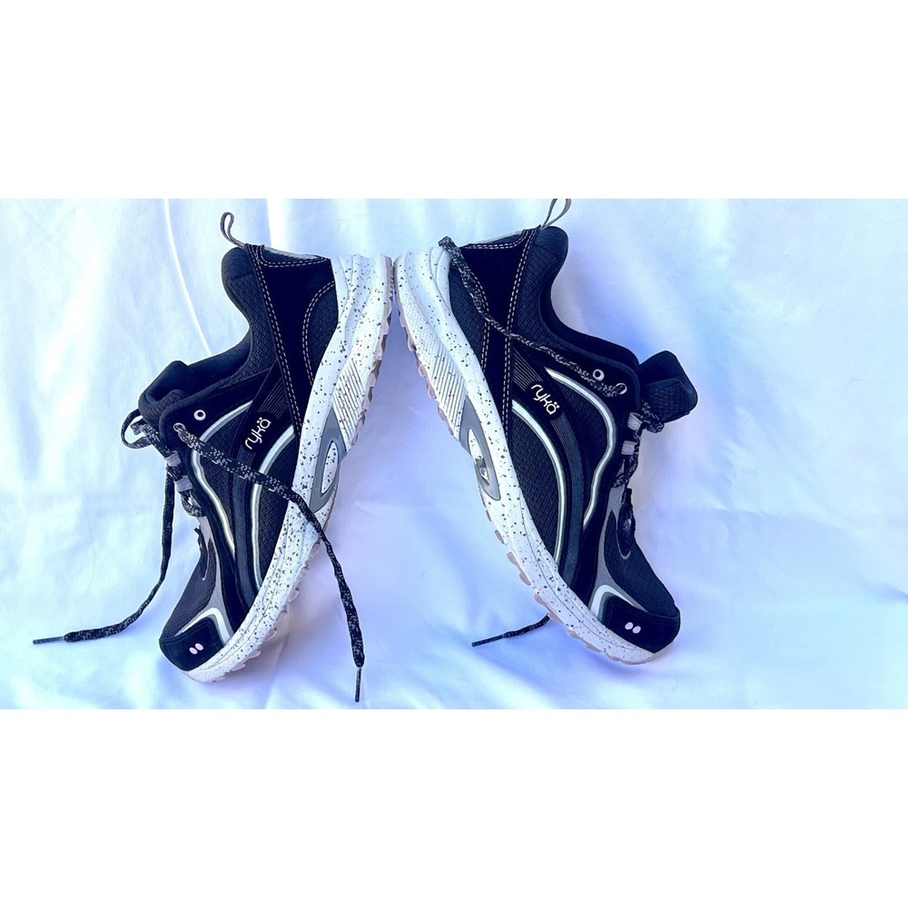 Ryka Sky Walk Trail Women's Black Memory Foam Lace-Up Mesh Athletic Sneakers